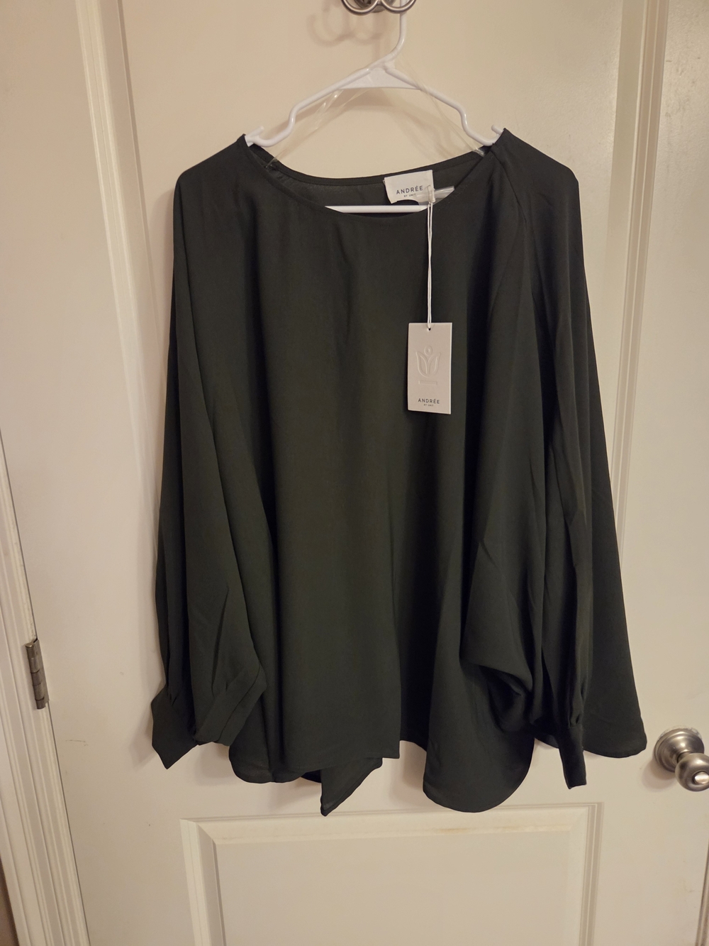 Andree Long Sleeve Scoop Neck Blouse